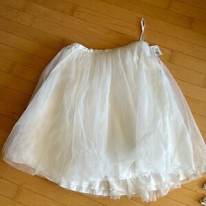 White David’s bridal skirt